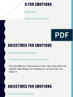 Adjetives For Emotions