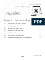 Chapter8 Matrices and Determinants: Advanced Level Pure Mathematics