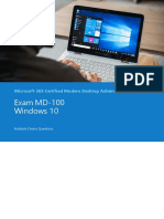 Exam MD-100 Windows 10: Microsoft 365 Certified Modern Desktop Administrator