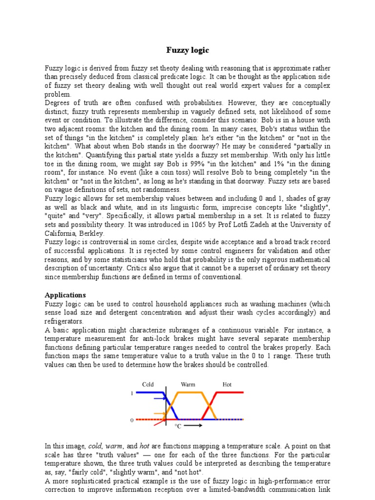 Understanding Fuzzy Logic Concepts | PDF | Fuzzy Logic | Logic
