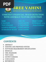 Sree Vahini: Codetect Financial Fraud Detection With Anomaly Feature Detection