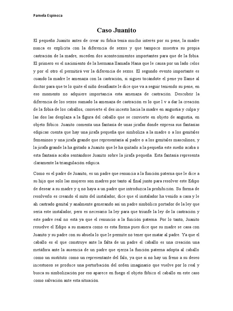 Fobia de Juanito: Edipo y el Caballo | PDF | Complejo de Edipo | Sicología