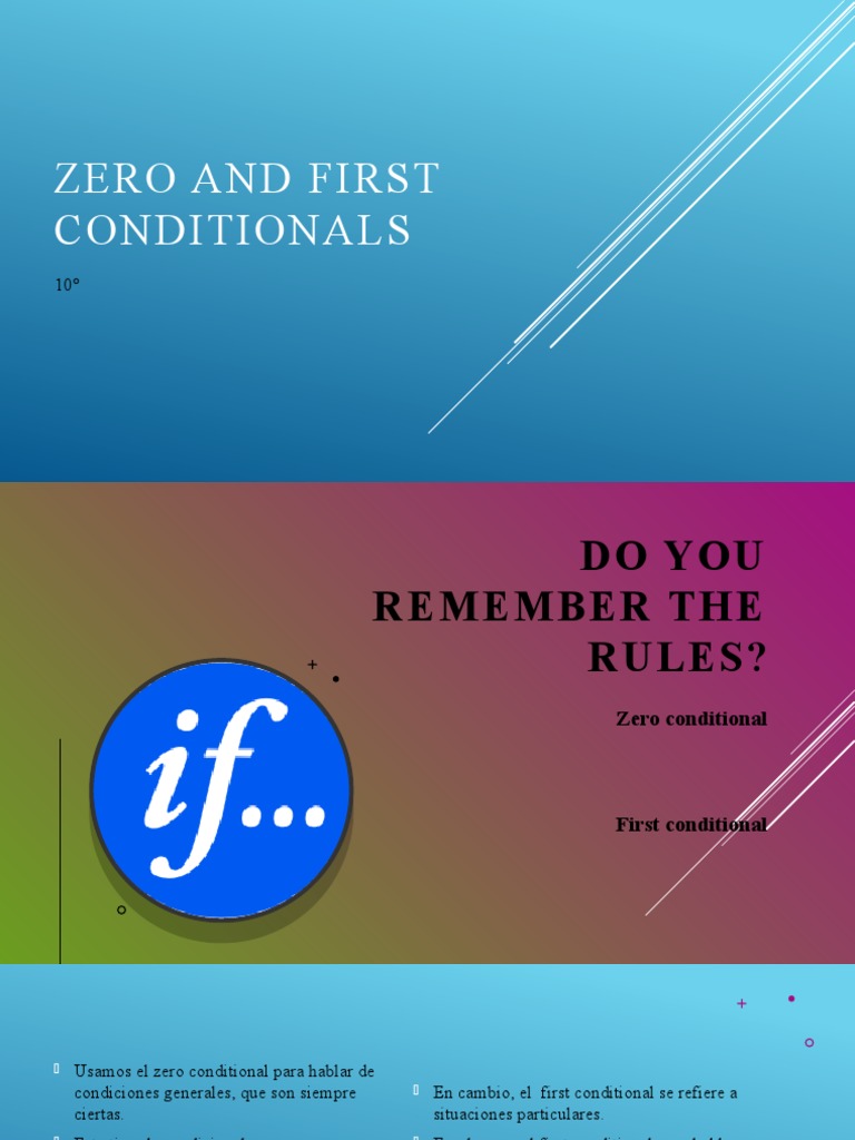 Understanding Zero and First Conditionals | PDF | Language Arts ...