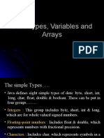 Java Data Types, Variables and Arrays - An Overview