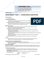 Assessment Task 1 - Knowledge Questions
