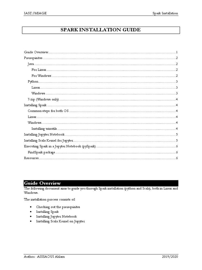 Spark Installation Guide PDF Command Line Interface Java (Programming Language)