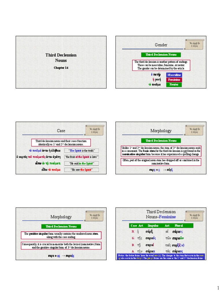 Chapter 14 (Third Declension Nouns) | PDF | Grammatical Gender | Morphology