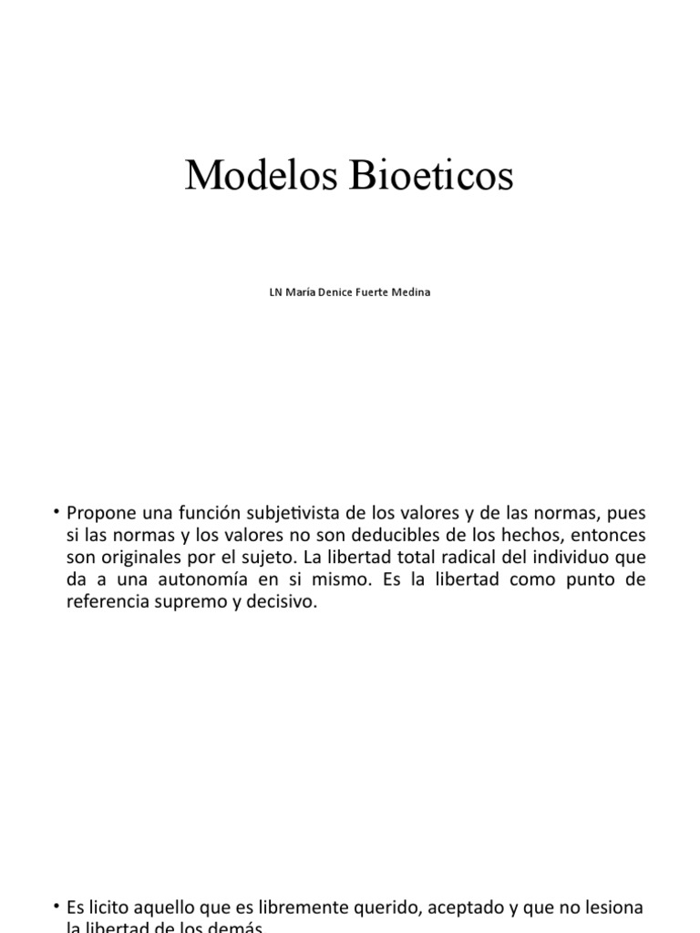Modelo Liberal Radical en Bioética | PDF | Bioética | Libertad