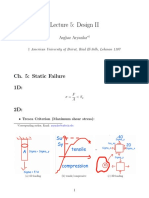 Lecture 5: Design II: Ch. 5: Static Failure 1D