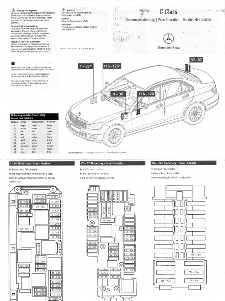 Transporter T5 De 2009 Schema Plan Plafonnier Et Fermeture Centralisee w204 Fuse Diagram | PDF
