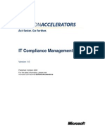 IT Compliance Management Guide: Published: October 2008 For The Latest Information, Please See