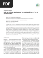 Research Article: Eulerian-Eulerian Simulation of Particle-Liquid Slurry Flow in Horizontal Pipe