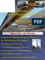 Presentation On Urban Transportation Plan FOR Meerut City
