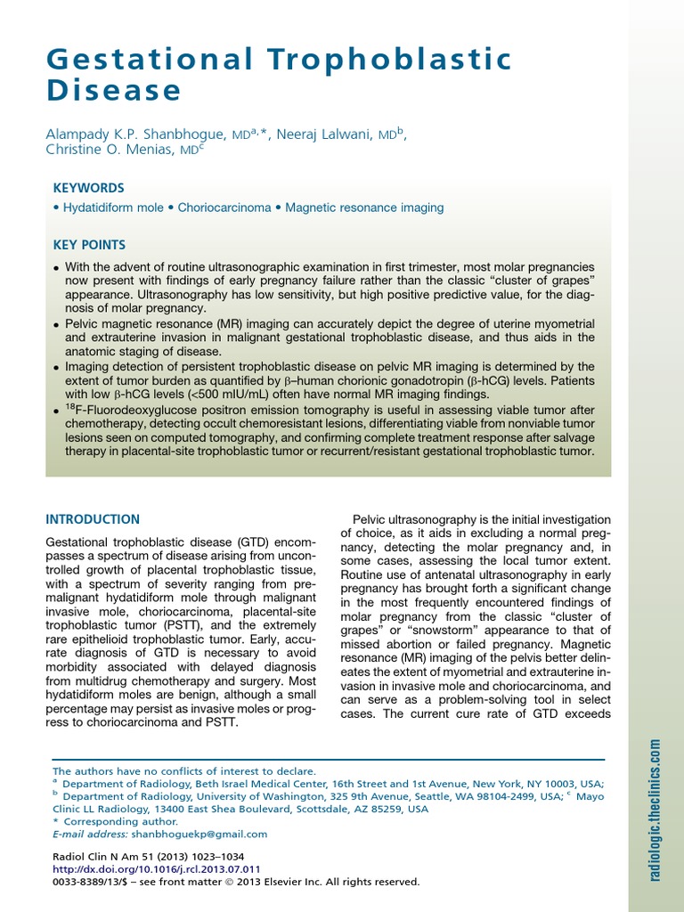 Understanding Gestational Trophoblastic Disease | PDF | Human Chorionic ...