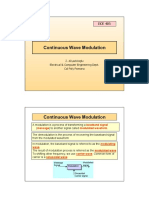 Continuous Wave Modulation: Baseband Signal Message Modulated Waveform