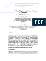 Coefficient of Thermal Expansion For Concrete Containing Fly Ash and Slag