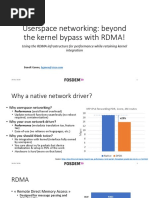 Userspace Networking: Beyond The Kernel Bypass With RDMA!