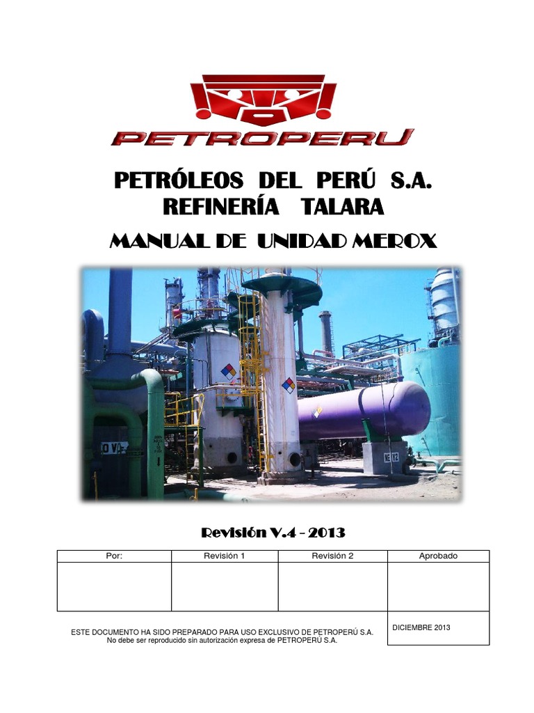 Manual Merox | PDF | Refinería de petróleo | Agrietamiento (Química)