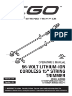 56-Volt Lithium-Ion Cordless 15" String Trimmer: Operator'S Manual