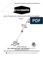 24V Lithium-Ion Cordless String Trimmer 21342: Owne R's Manual