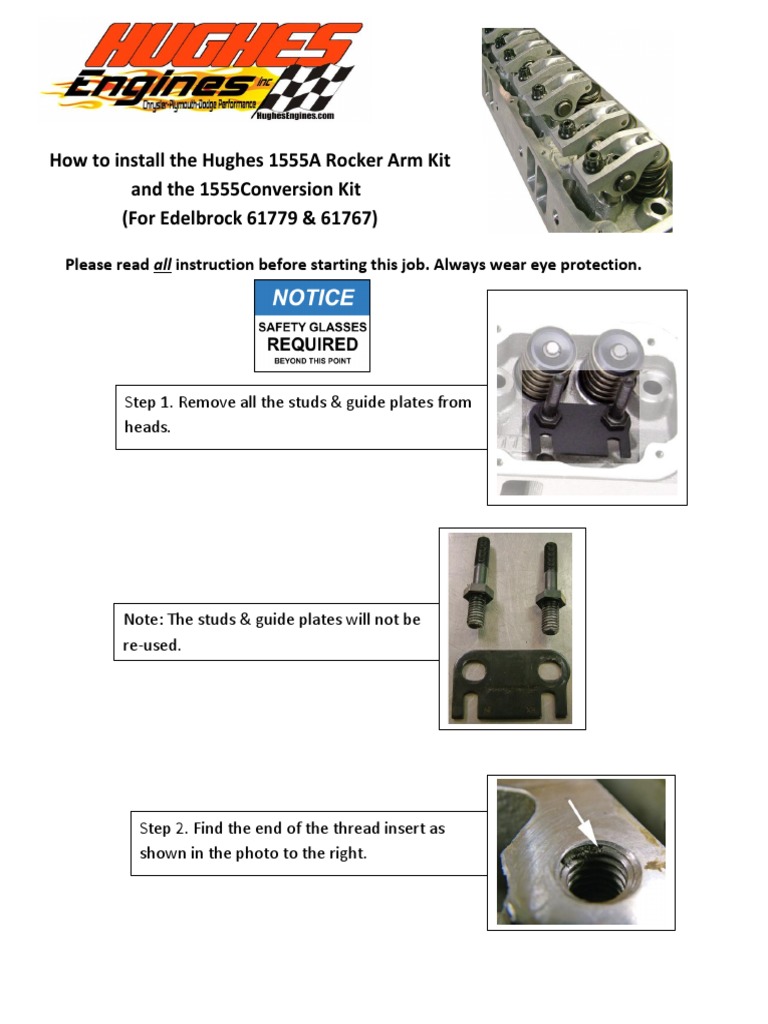 How To Install The Hughes 1555A Rocker Arm Kit and The 1555conversion ...
