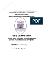 Riesgo de Adquirir Enfermedades Cronicas No Transmisibles Segun El Nivel de Sedentarismo de Los Empleados de La Universidad Pedagogica Nacional Francisco Morazan