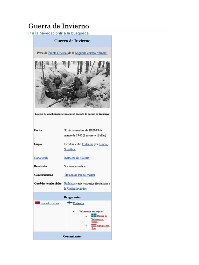 Guerra De Invierno Pdf Rusia Política Mundial
