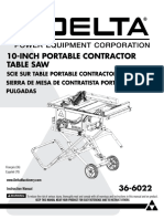 10-Inch Portable Contractor Table Saw