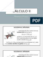 Cálculo II: Máximos e Mínimos Locais