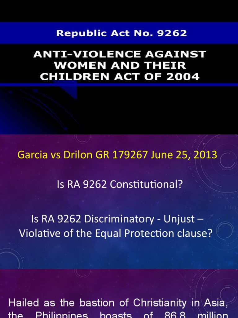 Anti Violence Against Women and Their Children RA 9262 | PDF | Marriage ...