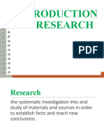 1. Introduction to Research
