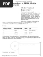 Functional Dependency in DBMS - What Is, Types and Examples