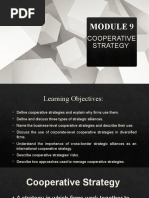 Module 9 - Cooperative Strategy