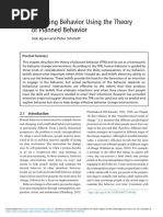 2 Changing Behavior Using The Theory of Planned Behavior: Icek Ajzen and Peter Schmidt