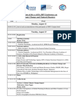 Program of The e-ASIA JRP Conference On Climate Change and Natural Disasters