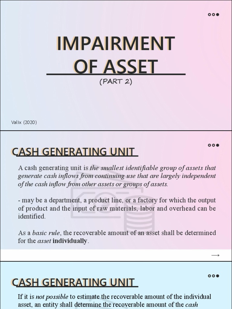Impairment Of Asset Pdf Goodwill Accounting Depreciation