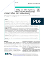 The Knowledge, Ability, and Skills of Primary Health Care Providers in SEANERN Countries: A Multi-National Cross-Sectional Study