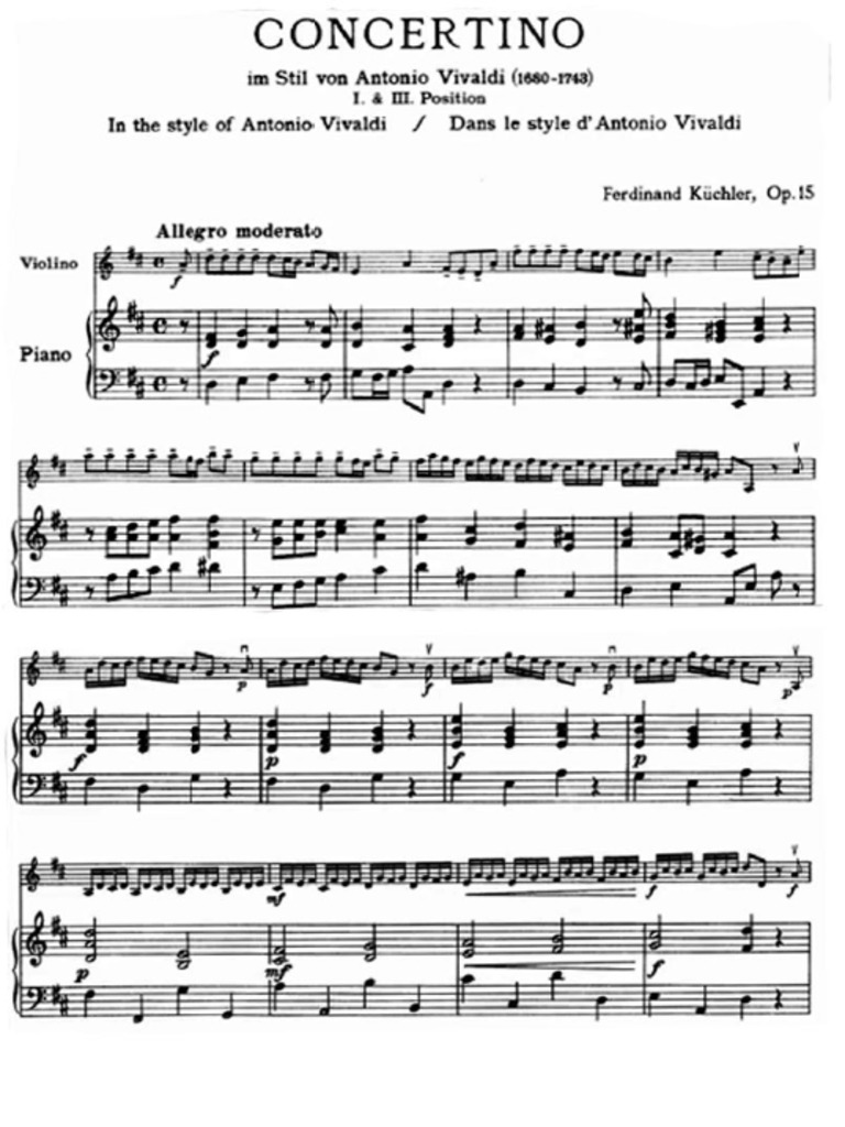 Kuchler Concertino Op. 15 Score PDF