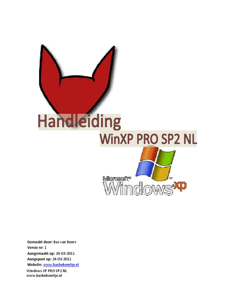 Installatie Handleiding Windows XP Pro Sp2 NL PDF