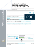 Thermal Analysis of A Multi-Layer Microchannel Heat Sink For Cooling Concentrator Photovoltaic (CPV) Cells