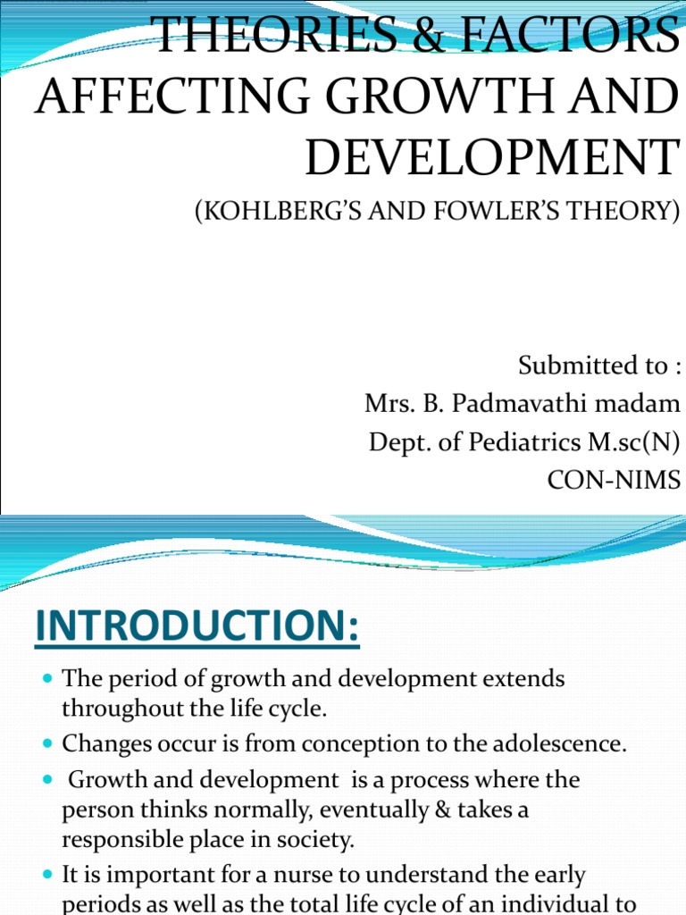 Kohlberg'S and Fowler'S Theory | PDF | Hormone | Child Development