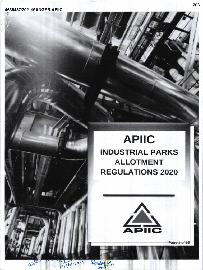 APIIC Industrial Parks Allotment Rules | PDF | Partnership | Cost