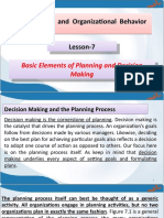 BUP - L-7 MBA Basic Elements of Planning and Decision Making