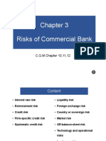 Risks of Commercial Bank: C.G.M Chapter 10,11,12