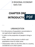 Urban and Regional Economy Gees 516: Chapter One