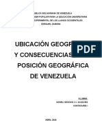 Noheli Segovia Ubicación Geográfica y Consecuencias de La Posición Geográfica de Venezuela