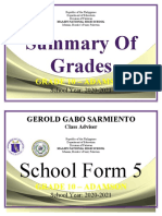 Summary of Grades: Grade 10 - Adamson