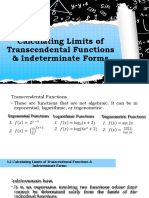 3.2 Calculating Limits of Transcendental Functions and Indeterminate Forms