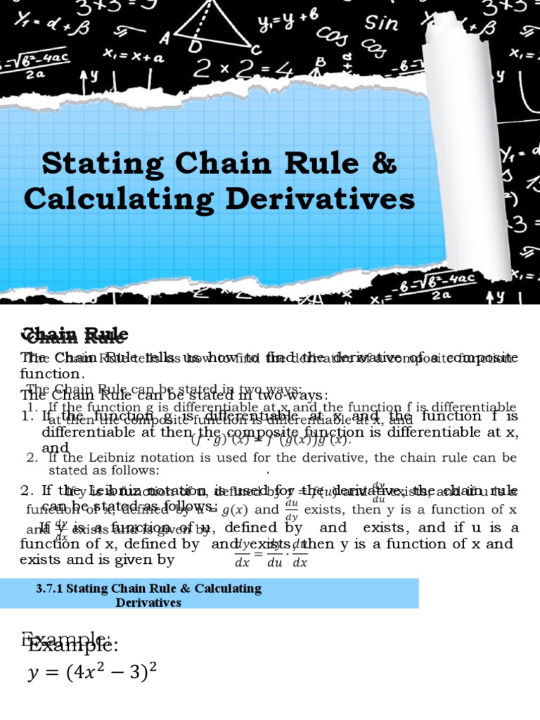 3.7 Chain Rule and Implicit Differentiation | PDF | Science ...