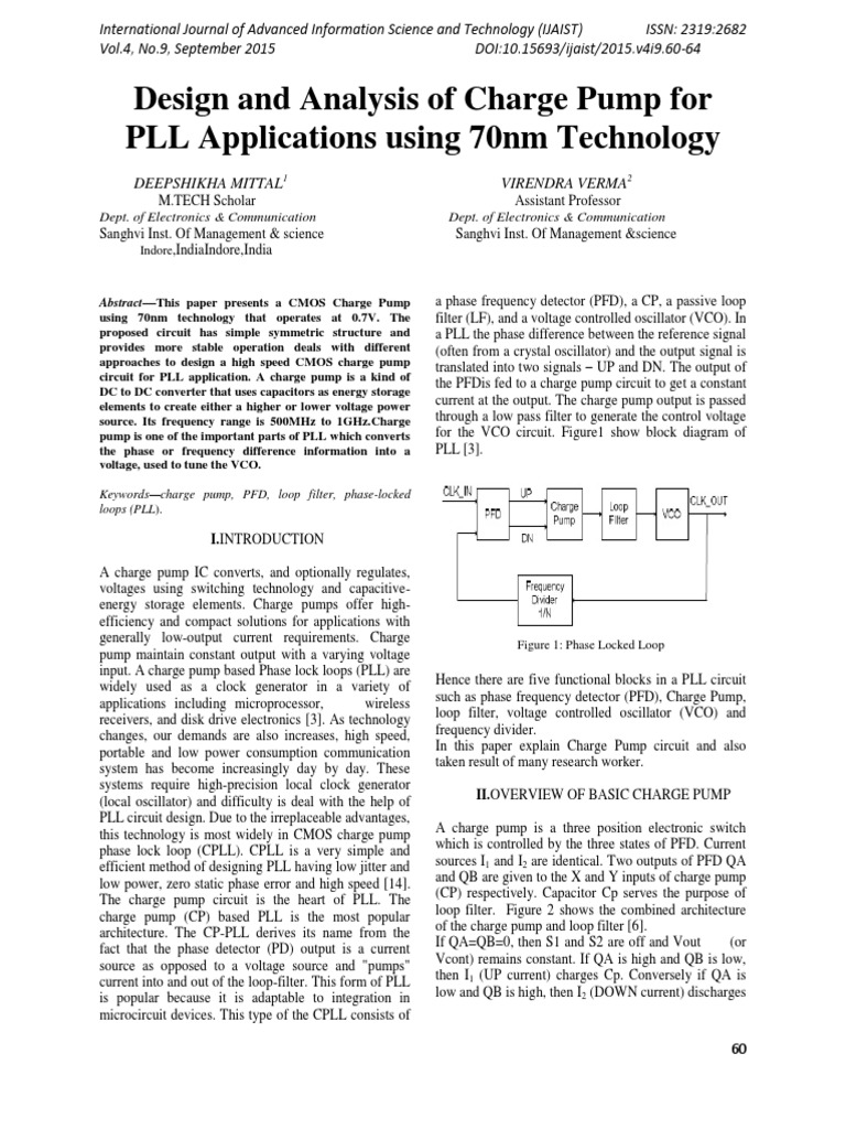 Pll Charge Pump Analysis _ Charge-Pump Phase-Locked Loop-A Tutorial ...